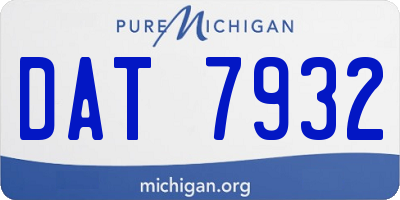 MI license plate DAT7932