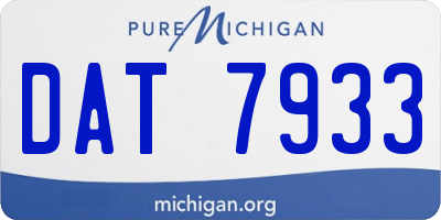 MI license plate DAT7933