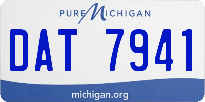 MI license plate DAT7941