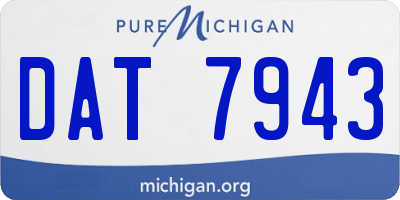MI license plate DAT7943