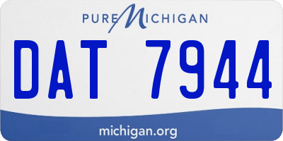 MI license plate DAT7944
