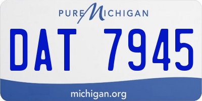 MI license plate DAT7945