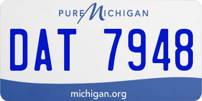 MI license plate DAT7948