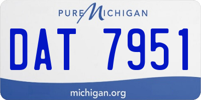MI license plate DAT7951