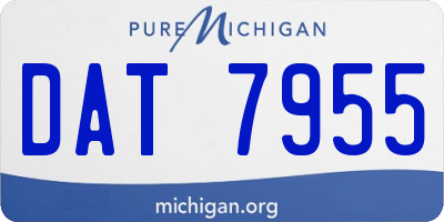 MI license plate DAT7955