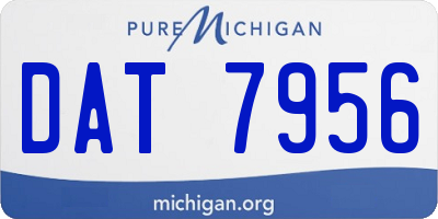 MI license plate DAT7956