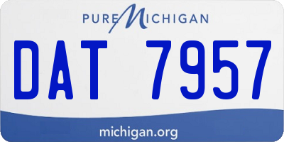MI license plate DAT7957