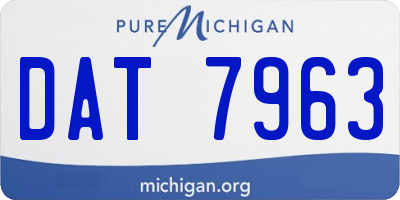 MI license plate DAT7963