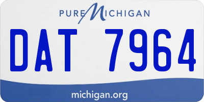 MI license plate DAT7964