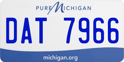 MI license plate DAT7966