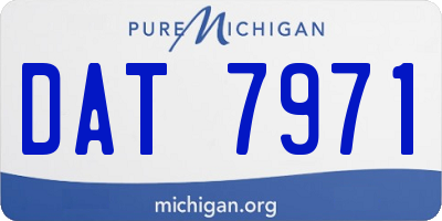 MI license plate DAT7971