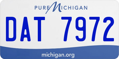 MI license plate DAT7972