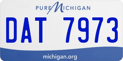 MI license plate DAT7973