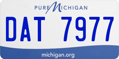 MI license plate DAT7977