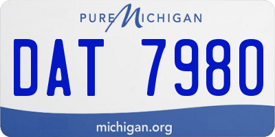 MI license plate DAT7980