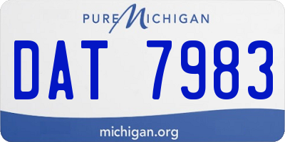 MI license plate DAT7983