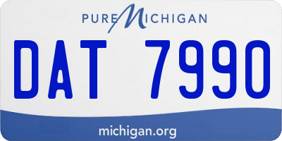MI license plate DAT7990
