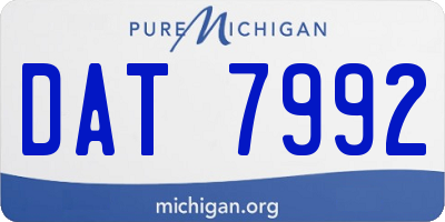 MI license plate DAT7992