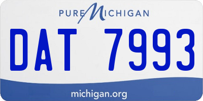 MI license plate DAT7993