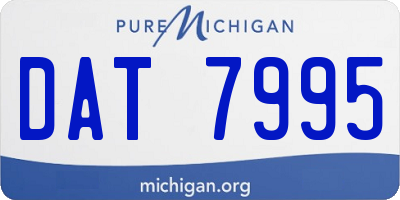 MI license plate DAT7995