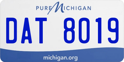 MI license plate DAT8019