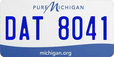 MI license plate DAT8041