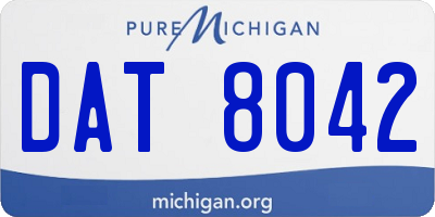 MI license plate DAT8042