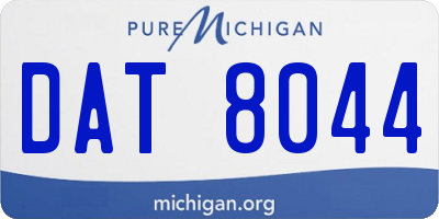 MI license plate DAT8044