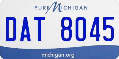 MI license plate DAT8045