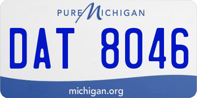 MI license plate DAT8046