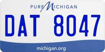 MI license plate DAT8047