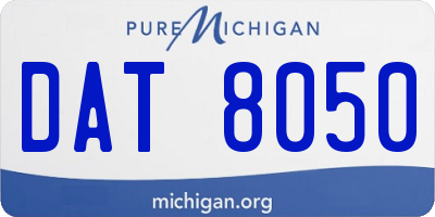 MI license plate DAT8050