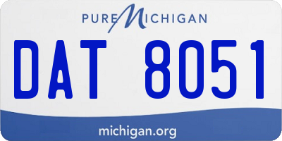 MI license plate DAT8051