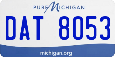 MI license plate DAT8053