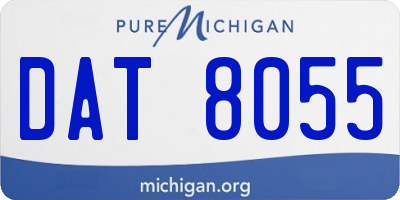 MI license plate DAT8055