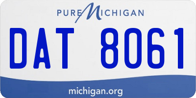 MI license plate DAT8061