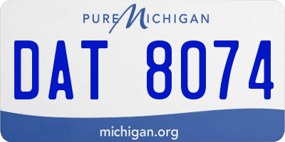 MI license plate DAT8074