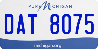 MI license plate DAT8075