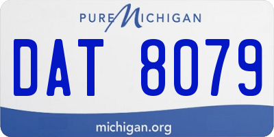 MI license plate DAT8079