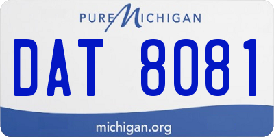 MI license plate DAT8081