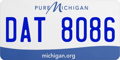 MI license plate DAT8086