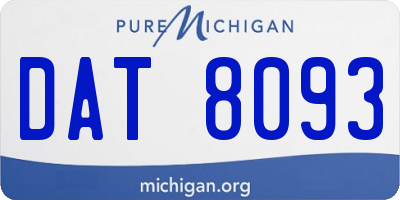 MI license plate DAT8093