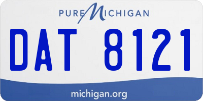 MI license plate DAT8121