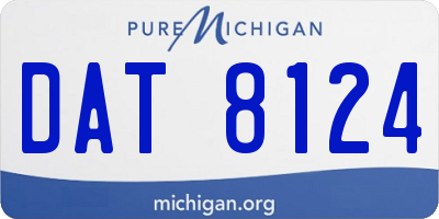 MI license plate DAT8124