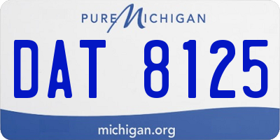 MI license plate DAT8125