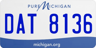 MI license plate DAT8136