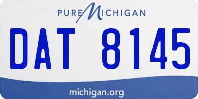 MI license plate DAT8145