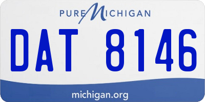 MI license plate DAT8146