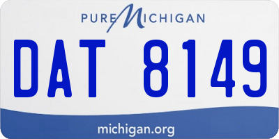 MI license plate DAT8149