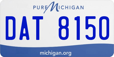 MI license plate DAT8150